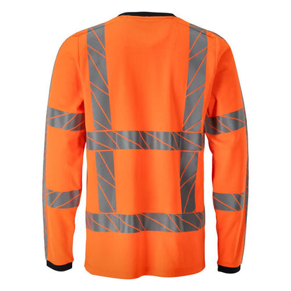 T-Shirt, Langarm, moderne Passform T-shirt, hi-vis orange