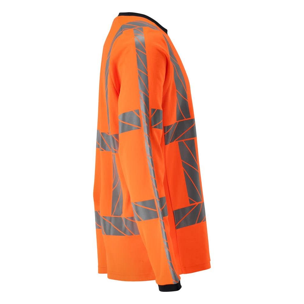 T-Shirt, Langarm, moderne Passform T-shirt, hi-vis orange