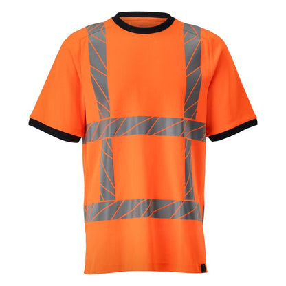 T-Shirt, moderne Passform T-shirt, hi-vis orange