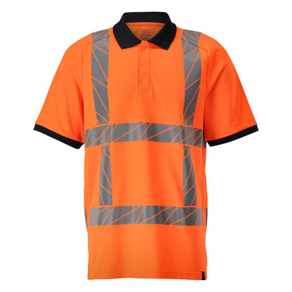Polo, polo coupe moderne, orange haute visibilité