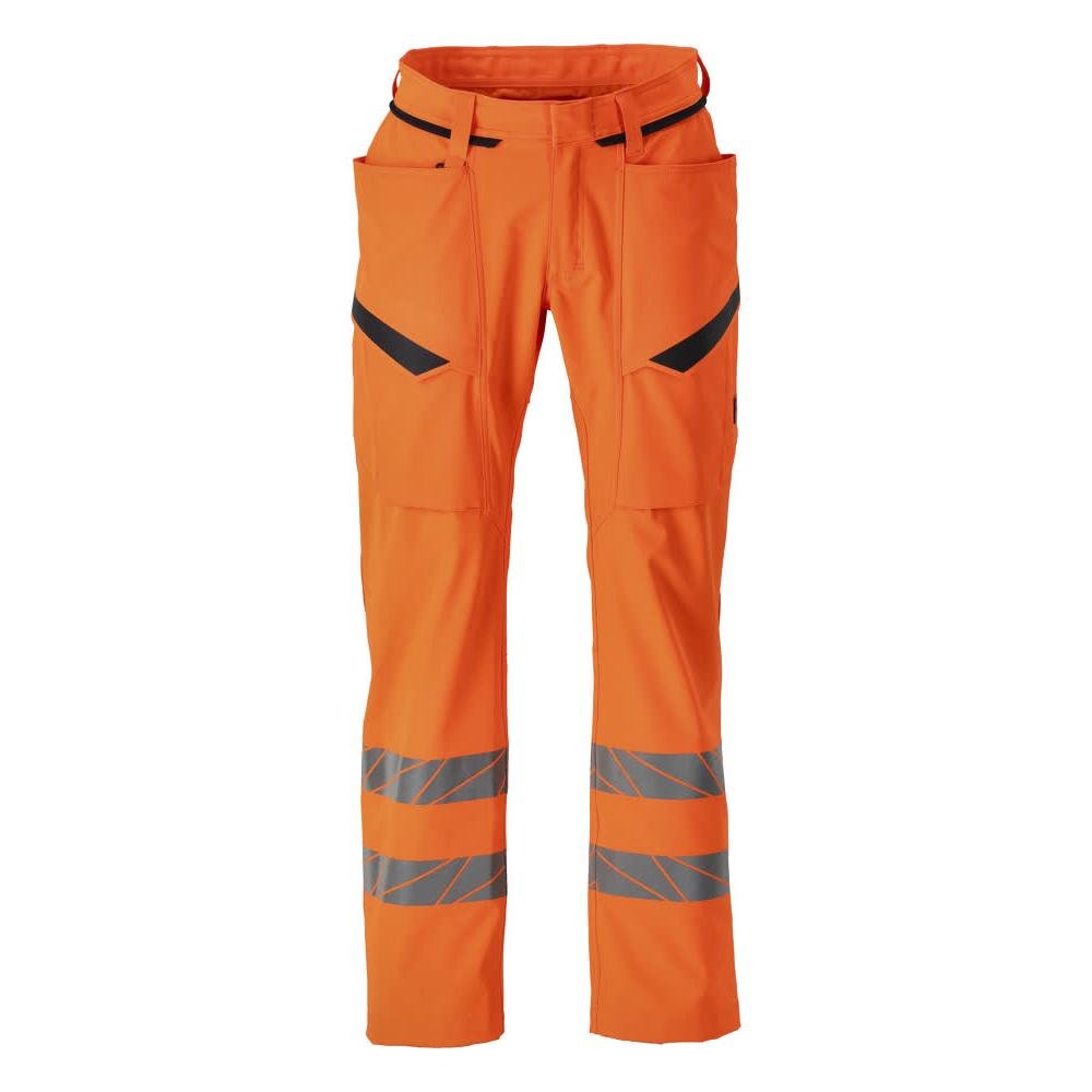Hose mit Schenkeltaschen, Stretch Hose, hi-vis orange