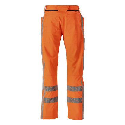 Hose mit Schenkeltaschen, Stretch Hose, hi-vis orange