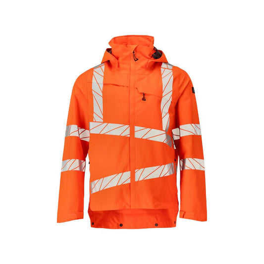 Hard shell jacket with light lining jacket, hi-vis orange