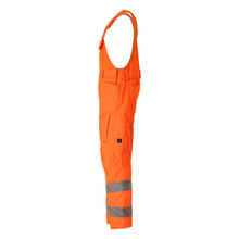 Latzhose, Knietaschen, Stretch-Einsätze Latzhose, hi-vis orange