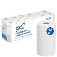 Une boîte de papier essuie-tout Scott® COMFORT de Kimberly-Clark GmbH contient 6 paquets de 2 rouleaux blancs (150 feuilles chacun), idéaux pour un usage quotidien grâce à leur grande capacité d'absorption : le papier essuie-tout parfait pour le quotidien.