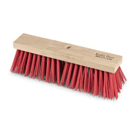 La scopa da strada Nölle Profi Brush Elaston, 40 cm, extra rigida, prodotta da Nölle Profi Brush Bürsten- & Pinseltechnik e.K., presenta setole rosse fitte e un foro centrale per il manico. Reca le diciture “Extra rigida” e “Made in Germany”. Ideale per la pulizia professionale.