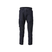 Trousers with knee pockets, women's trousers, black-blue