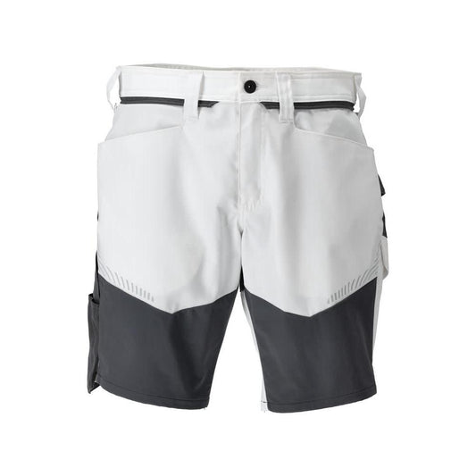 Shorts, light weight shorts, white/anthracite gray