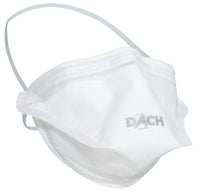 Masque jetable blanc ubiQ®³ FFP3 NR D & Type IIR de la société DACH Schutzkleidung GmbH & Co. KG, muni d'un élastique, conçu pour assurer une protection fiable au travail ; conditionné dans un carton contenant 18 boîtes.