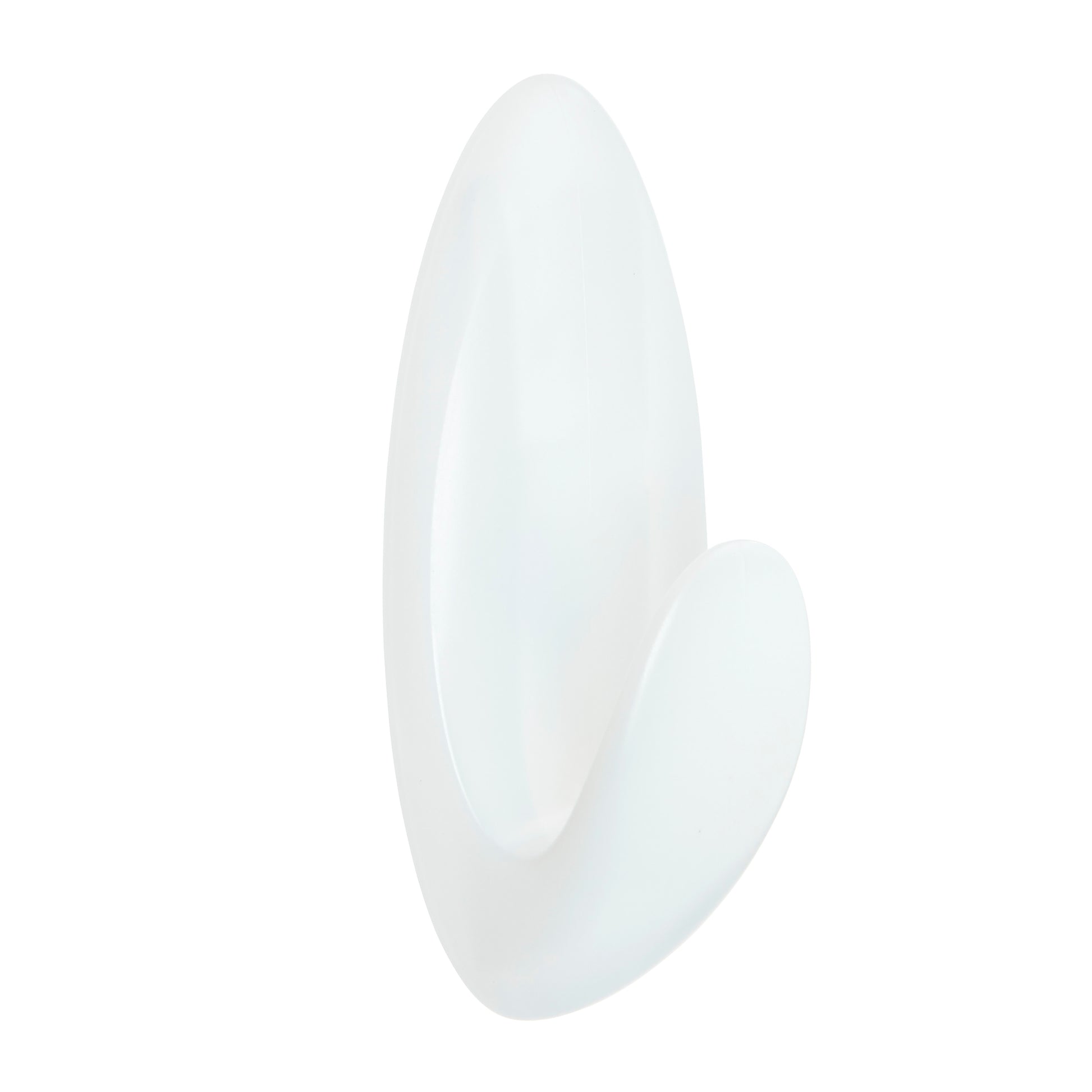 Der Command™ Bad Handtuchhaken von 3M Deutschland GmbH ist ein weißer, selbstklebender Wandhaken aus Kunststoff mit ovalem Sockel und gebogenem Haken, abgebildet auf einem schlichten weißen Hintergrund.