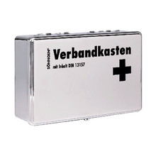 Verbandkasten KIEL Chrome mit Füllung Standard DIN 13157