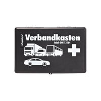 KU Black Car First Aid Kit with Standard Contents, DIN 13164