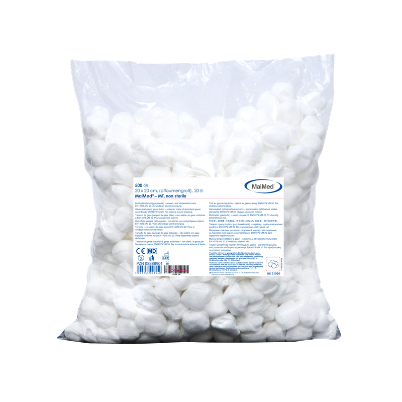 Tampons de gaze MaiMed-MT non stériles, 500 pièces/sachet en aluminium