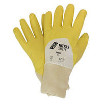 NITRAS nitrile gloves, yellow / white