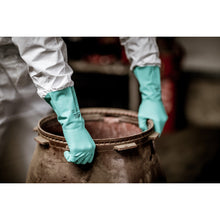 NITRAS GREEN BARRIER, chemical protection gloves, green