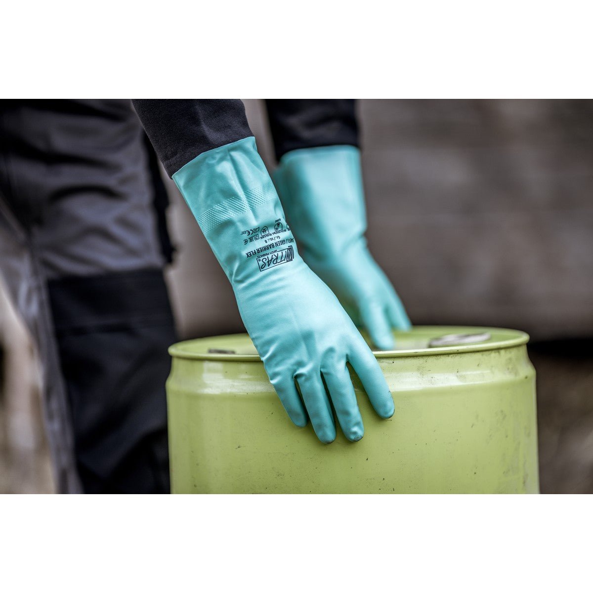 NITRAS GREEN BARRIER FLEX, Chemikalienschutzhandschuhe, grün