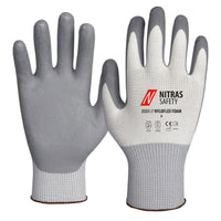 NITRAS NYLOFLEX FOAM, Montagehandschuhe, weiß / grau