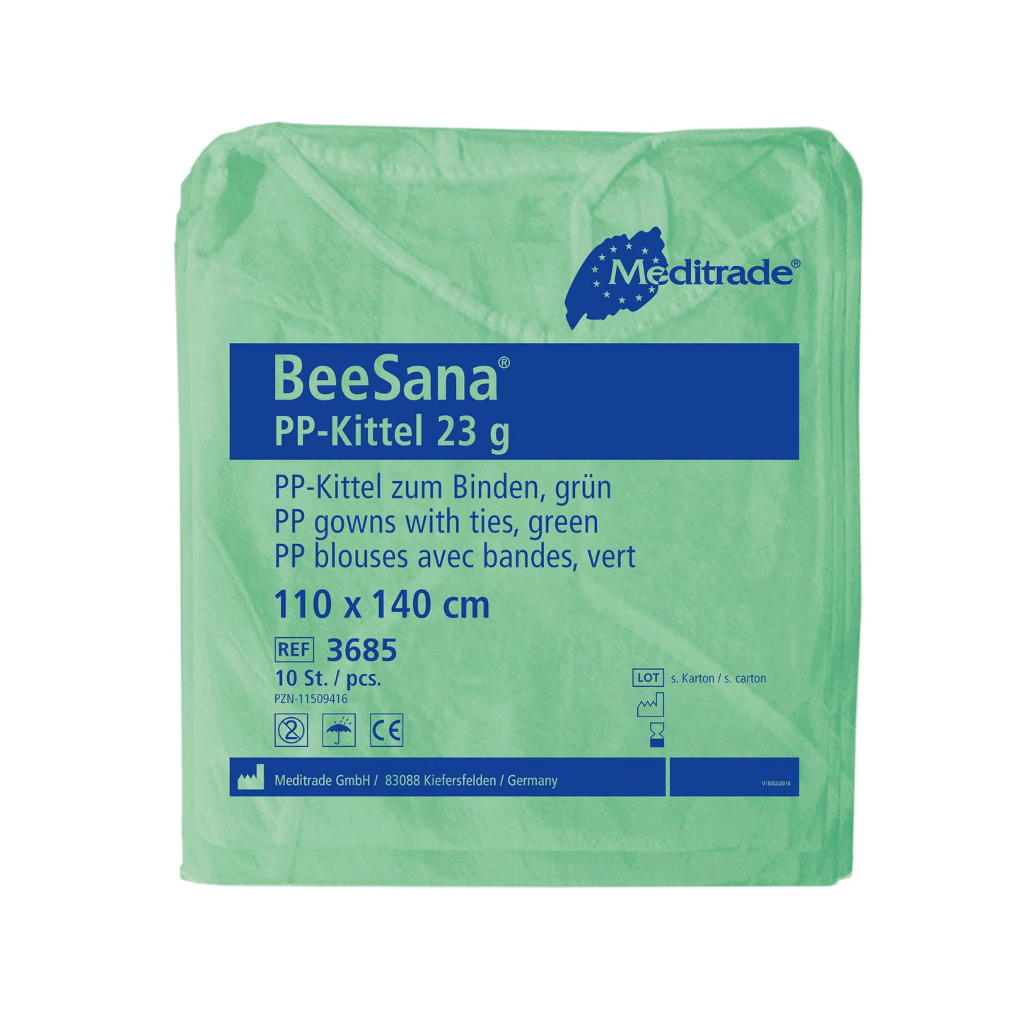 BeeSana® PP-Kittel Schutzmantel für Personal und Besucher 10 Packung