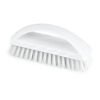 La spazzola da stiro Nölle Profi Brush da 14 cm, a setole rigide con pratico manico, bianca (1 pezzo) della ditta Nölle Profi Brush Bürsten- & Pinseltechnik e.K., ideale per la pulizia dei tessuti, è stata fotografata su uno sfondo bianco.