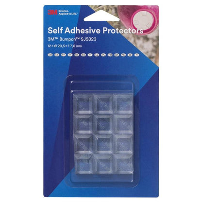3M™ Bumpon™ SJ5323BL Elastikpuffer Mini-Pack, Transparent, 12 Stück, 20,5 x 7,6 mm, Klebstoff Acrylat A-20 | Packung (12 Stück)
