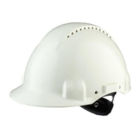 Casque de sécurité 3MMC, Uvicator, fermeture à cliquet, ventilé, bandeau anti-transpiration en plastique, blanc, G3000NUV-VI | Paquet (1 pièce)