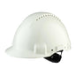 3M™ Hard Hat, Uvicator, Ratchet Fastener, Vented, Plastic Sweatband, White, G3000NUV-VI | Pack (1 piece)