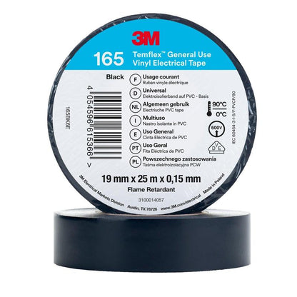 3M™ Temflex™ Vinyl-Isolierband 165, Schwarz