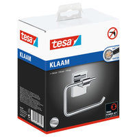 tesa Klaam Toilettenpapierhalter ohne Deckel, selbstklebend, verchromt