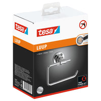 tesa Luup Toilettenpapierhalter ohne Deckel, verchromt, inkl. Klebelösung ohne Deckel