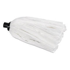 Une tête de balai de rechange Nölle Profi Brush, antibactérienne (1 pièce, sachet en polyéthylène), se reconnaît à ses poils blancs et à son col noir. Fabriquée par Nölle Profi Brush Bürsten- & Pinseltechnik e.K., elle garantit un nettoyage hygiénique.
