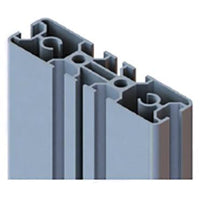Close-up of the gray aluminum TASKI Trolley console—wide (replacement console for the TASKI Trolley Micro/Mini/Midi—wide, 1 piece) by Diversey Deutschland GmbH & Co. OHG, featuring multiple internal channels and grooves.