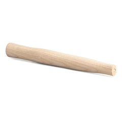Ein glatter, unbearbeiteter Nölle Profi Brush Handhammerstiel aus Esche Holz für Hämmer von Nölle Profi Brush Bürsten- & Pinseltechnik e.K., mit leicht verjüngten Enden, liegt auf weißem Grund.