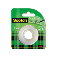 Une recharge de ruban adhésif invisible Scotch® Magic™ de 3M Deutschland GmbH, comprenant un rouleau (19 mm x 25 m) de ruban adhésif invisible.