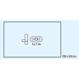 Panno per estremità FD PP 245x320* 3 cm* involucro in crêpe | Confezione (10 pezzi)