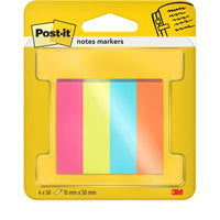 The Post-it® Page Marker, Poptimistic Collection by 3M Deutschland GmbH, contains 4 pads of 50 sheets each (15 mm x 50 mm) in various colors and comes in a package (1 piece) that is 100% PEFC-certified (SGSCH-PEFC-COC-110078).