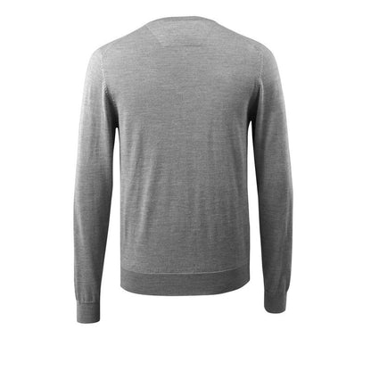 Maglione lavorato a maglia scollo a V, maglione lavorato a maglia in lana merino