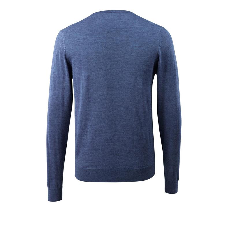 Maglione lavorato a maglia scollo a V, maglione lavorato a maglia in lana merino