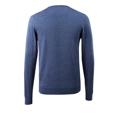 Maglione lavorato a maglia scollo a V, maglione lavorato a maglia in lana merino