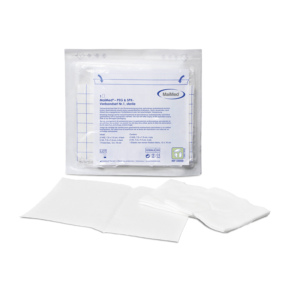 MaiMed PEG & SPK-Verbandset Nr. 1 - steril steril, einfach verpackt 15 St./Beutel | Box (15 Stück)