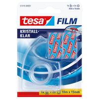 tesafilm Handabroller + 2 Rollen kristall-klar, transparent
