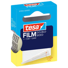 tesafilm DOUBLE-SIDED, transparent, in Hängefaltschachtel, 7,5 m x 12 mm