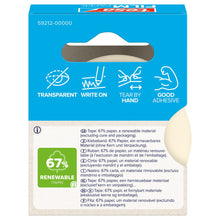 tesafilm PAPER, trasparente, in scatola pieghevole sospesa, 33 m x 19 mm
