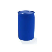 A blue plastic barrel with the inscription Dr. Schnell PRIMA TEX by DR.SCHNELL GmbH & Co. KGaA, with a closed lid and two small caps, stands upright on a white background—ideal for storing professional cleaning products.
