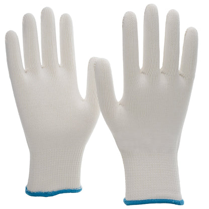 NITRAS knitted gloves, white