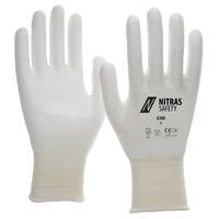 NITRAS Schnittschutzhandschuhe, weiß