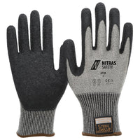 NITRAS TAEKI Schnittschutzhandschuhe, grau / schwarz