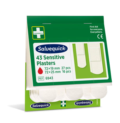 Sensitive Bandages, 43-count refill (non-woven) | Package (43 pieces)