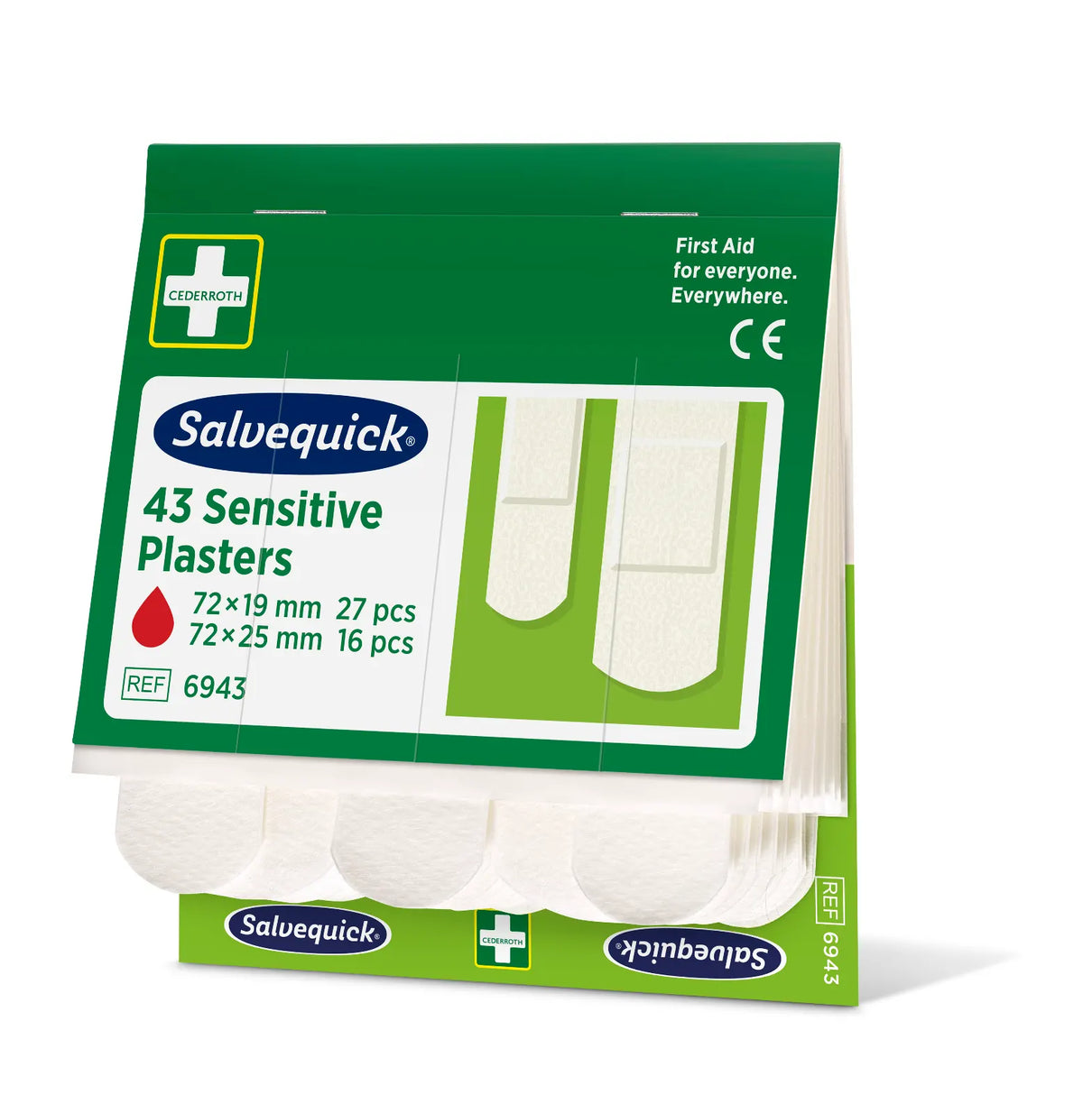 Sensitive Bandages, 43-count refill (non-woven) | Package (43 pieces)