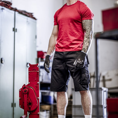 NITRAS MOTION TEX PLUS, pantalon de travail, court, noir