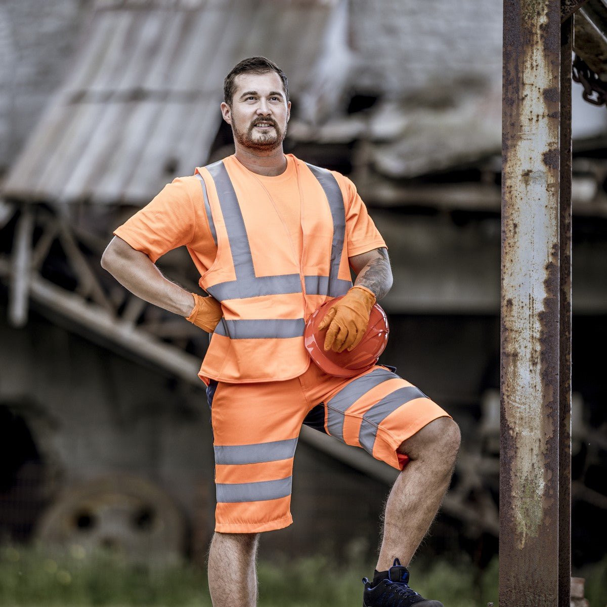 NITRAS Warnweste, neonorange, EN ISO 13688, EN ISO 20471 Polyester: 100% | Packung (1 Stück)